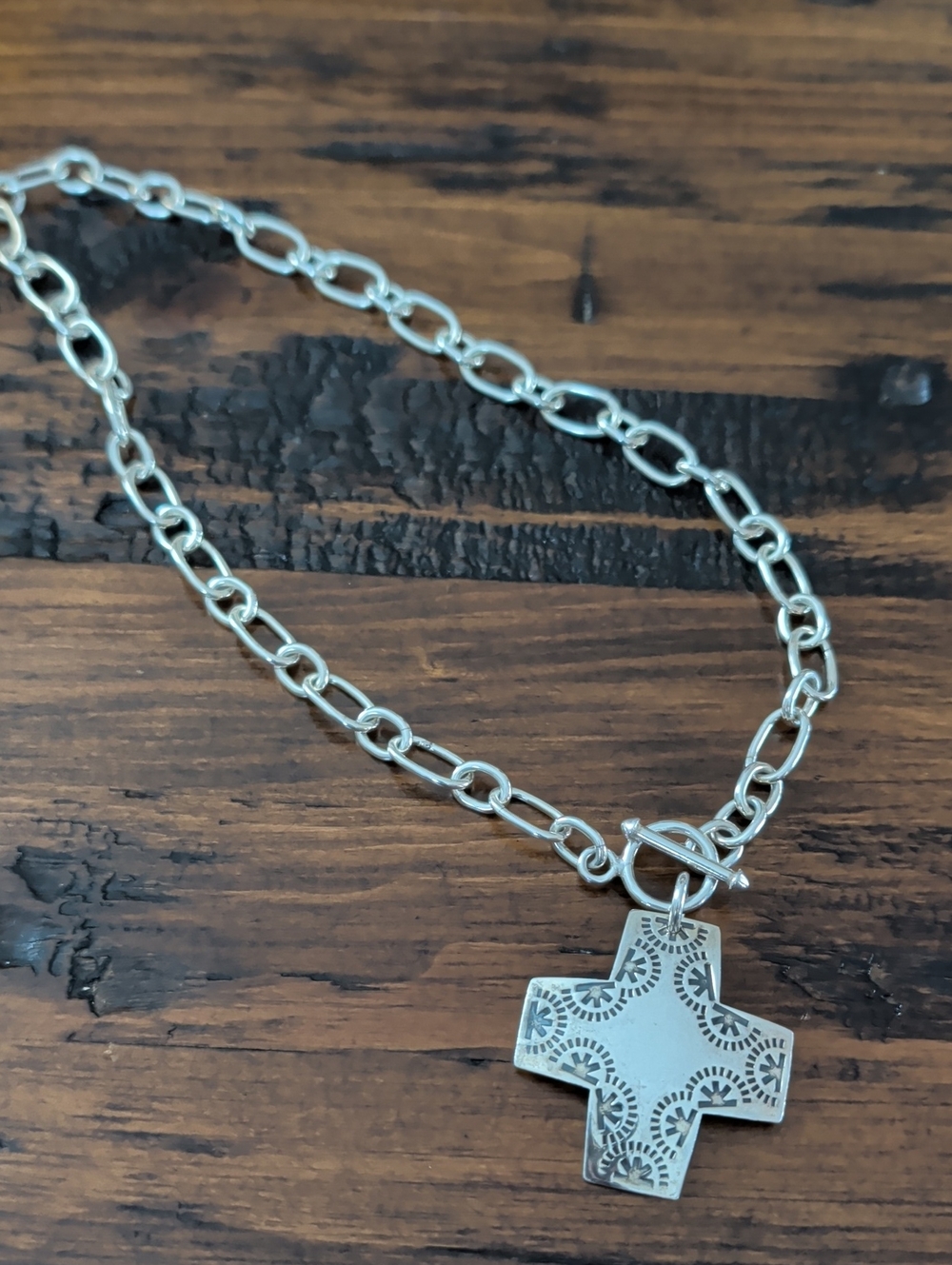 Silpada Virtuosity Sterling Silver 925 Cross Pendant Necklace Retired